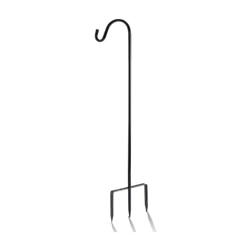 EXCMARK Shepherd Hook Adjustable Height 32/24/16â€™â€™ 1/2 inch Thick Use at Weddings, Hanging Solar Lights, Lanterns, Bird Feeders, Metal Hanger Hook (Black,32inch). U.S. Patent. - Image 1